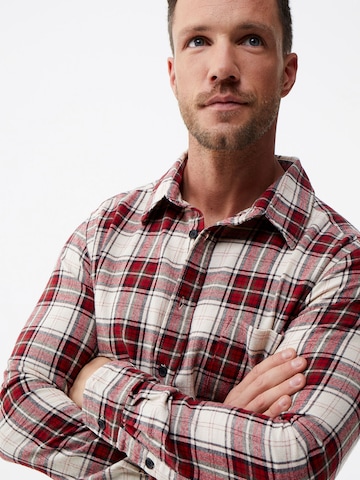 DAN FOX APPAREL Regular fit Button Up Shirt 'Thies' in Red