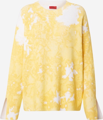 HUGO Sweater 'Senecy' in Yellow: front