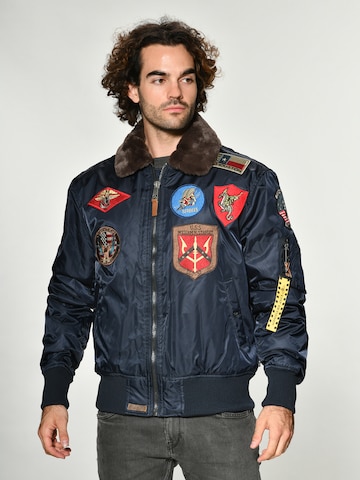 TOP GUN Between-Season Jacket in Blue: front