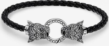 Thomas Sabo Armband 'Black Cat' in Silber: predná strana