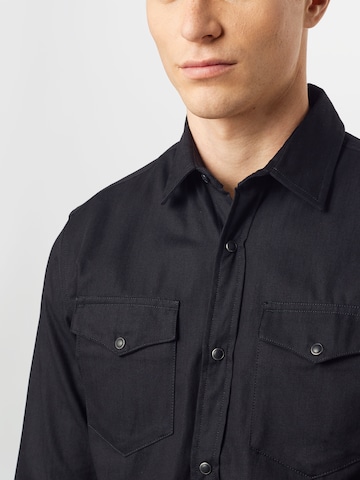 Coupe regular Chemise 'SHERIDAN' JACK & JONES en noir