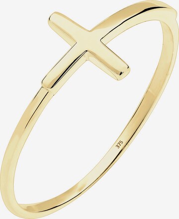 ELLI PREMIUM Ring 'Kreuz' in Gold: predná strana