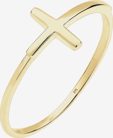 ELLI PREMIUM Ring 'Kreuz' in Gold: front