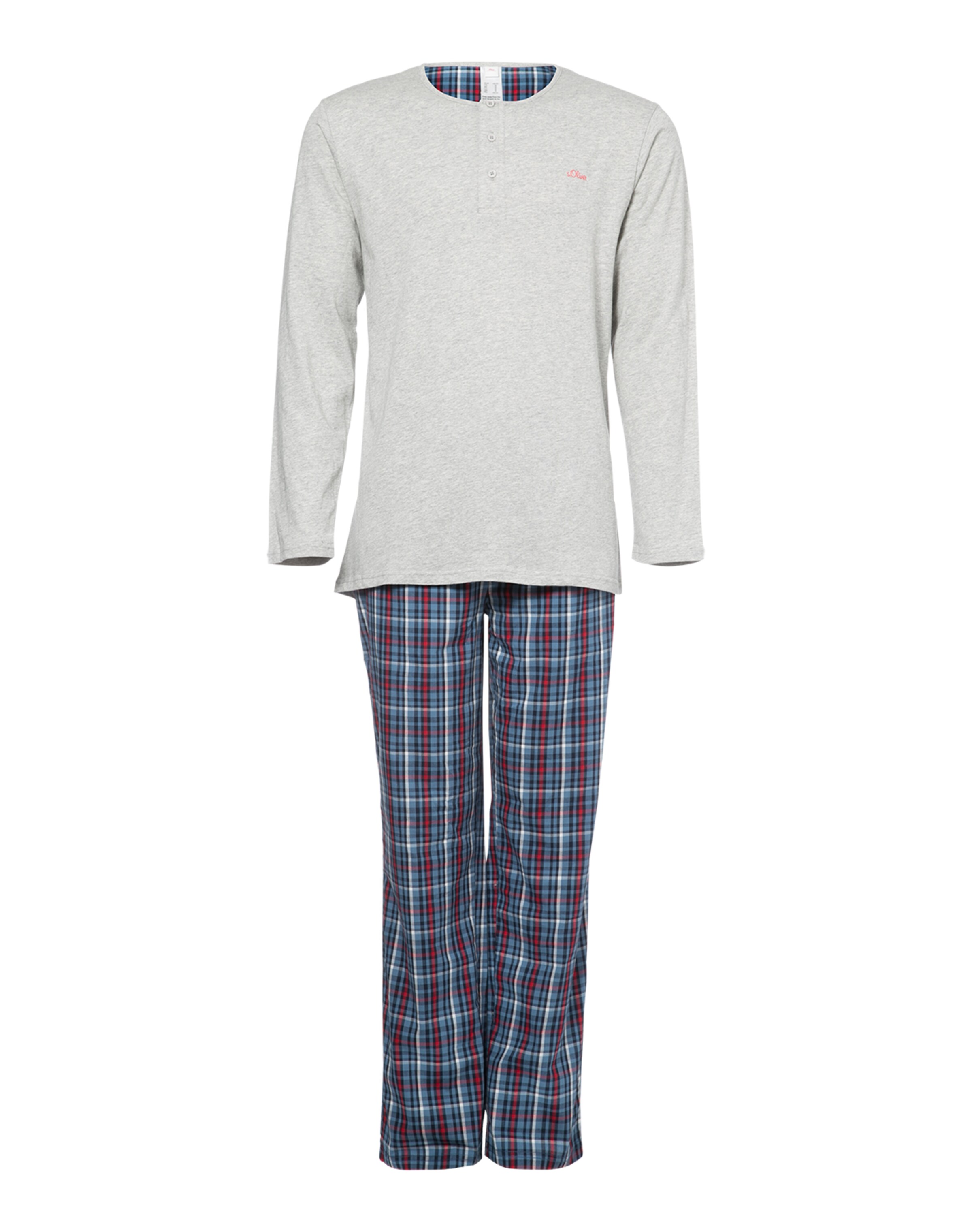 s.Oliver Pyjama in Grau: Vorderseite