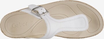 GABOR T-Bar Sandals in White