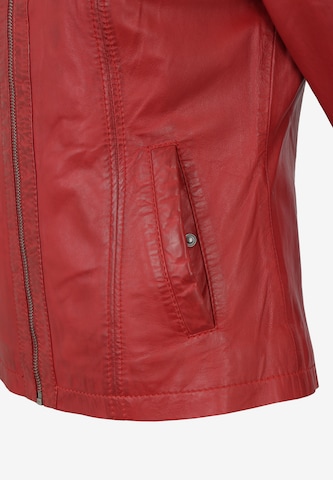 7ELEVEN Lederjacke 'NORMA' in Rot