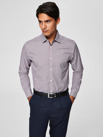 SELECTED HOMME Slim fit Button Up Shirt 'Mark' in Red: front