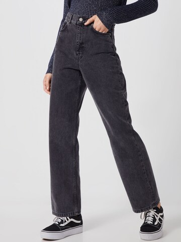 Dr. Denim Wide leg Jeans 'Echo' in Zwart: voorkant