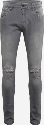 Urban Classics Skinny Jeans in Grey: front