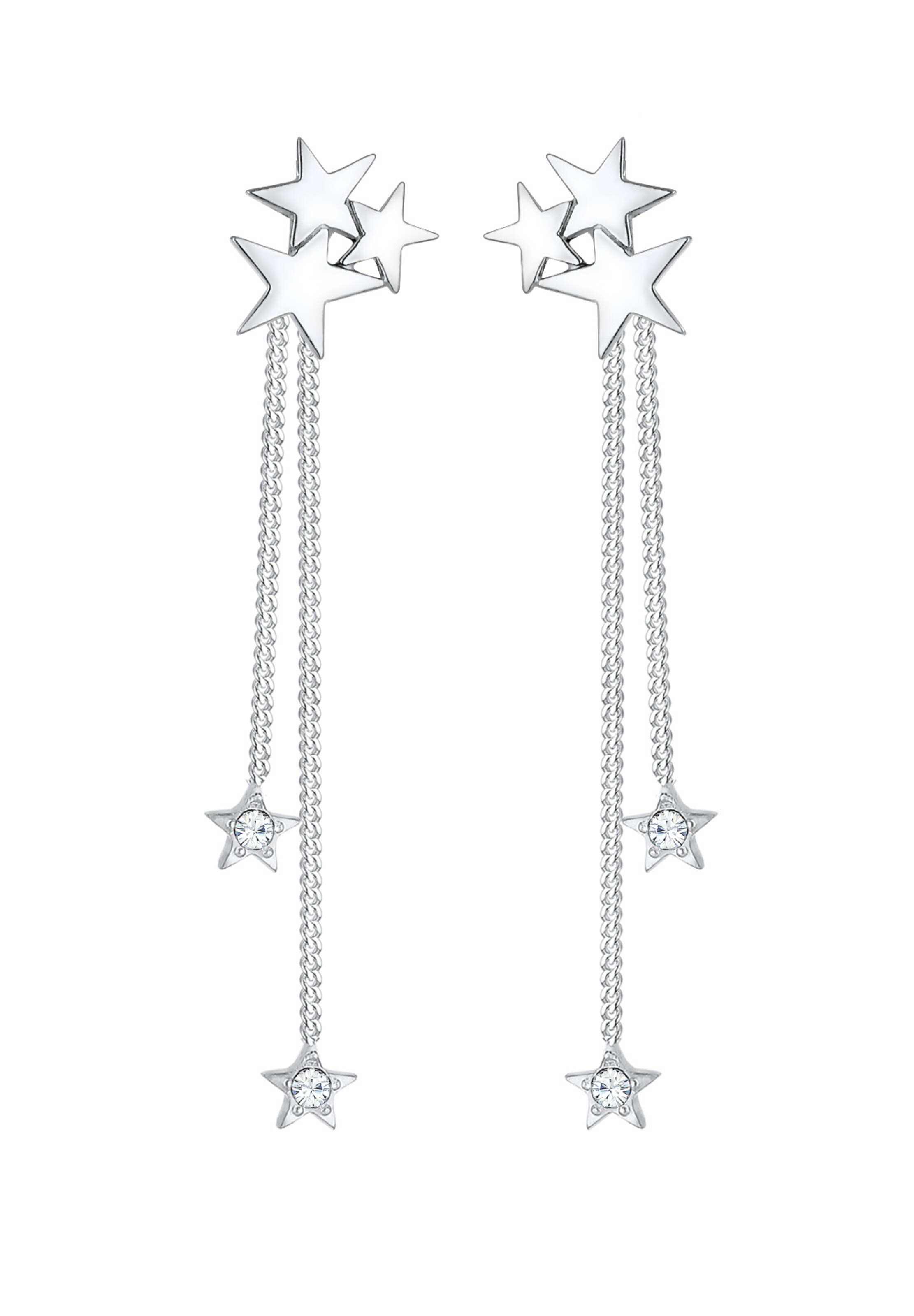 ELLI PREMIUM Oorbellen 'Astro' in Zilver: voorkant