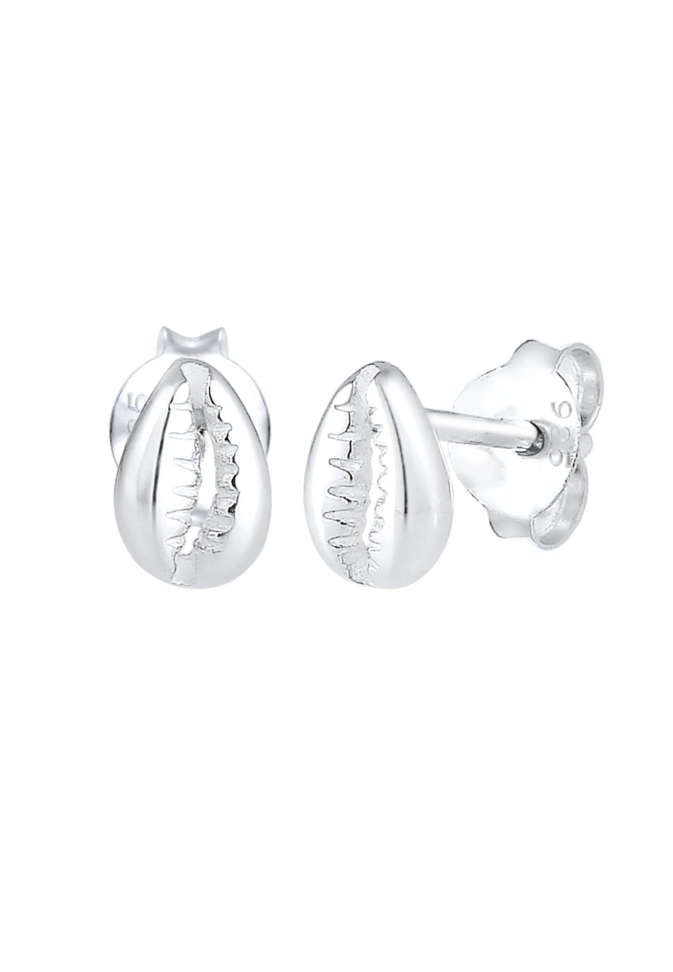 Boucles d'oreilles 'Muschel' ELLI en argent : devant