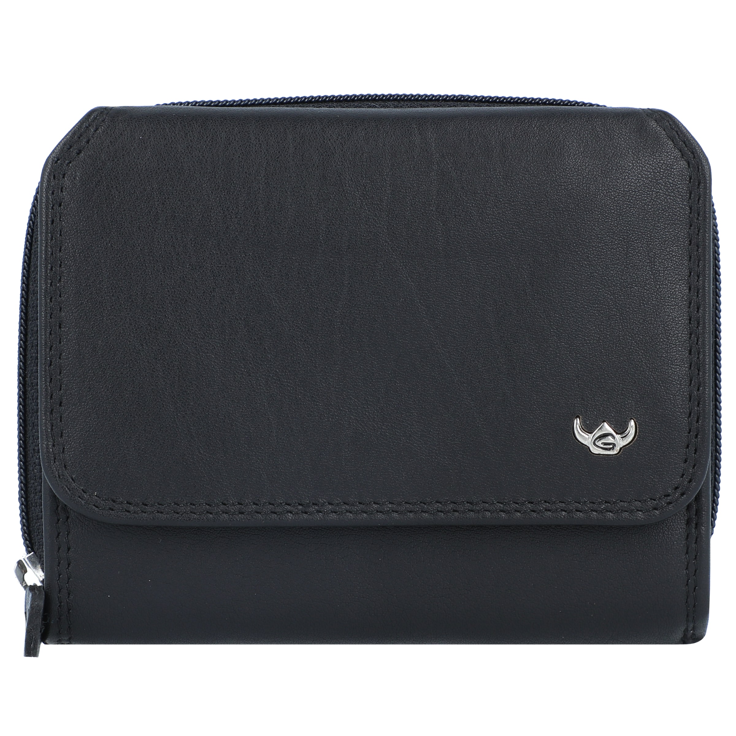 GOLDEN HEAD Geldbörse 'Polo" in Schwarz: Vorderseite