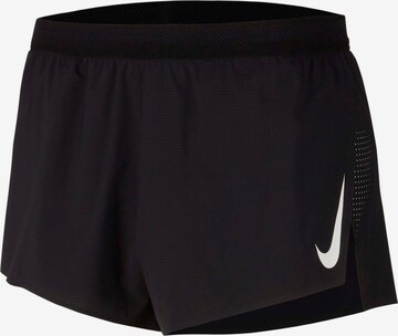 NIKE Regular Workout Pants 'Aroswift' in Black: front