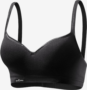 LASCANA Bustier Sport-BH in Schwarz: predná strana