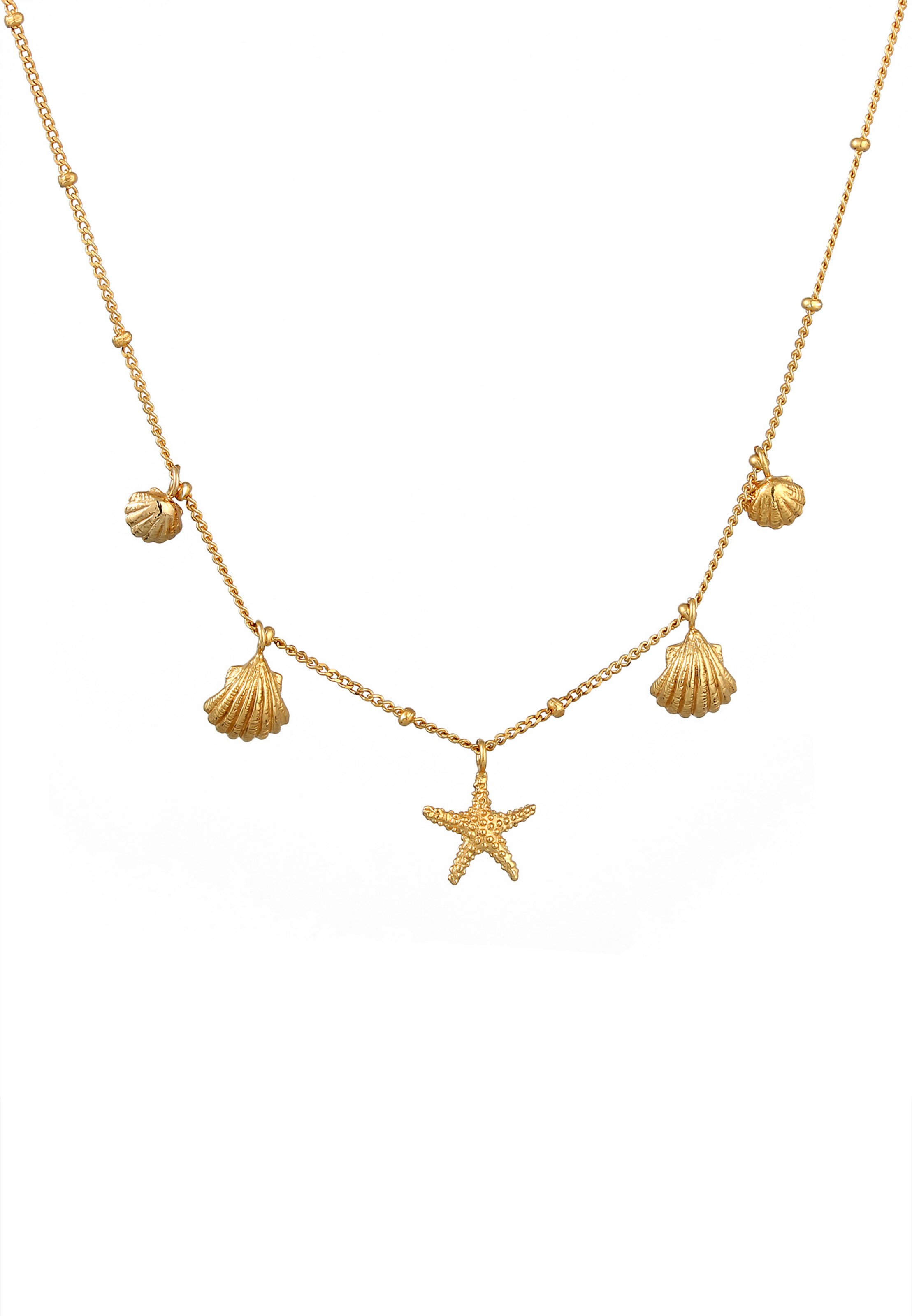 ELLI Necklace 'Seestern' in Gold: front