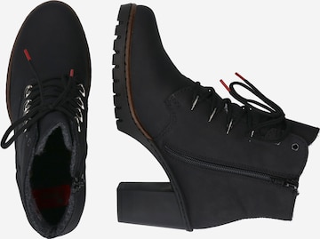 Rieker Lace-up bootie in Black