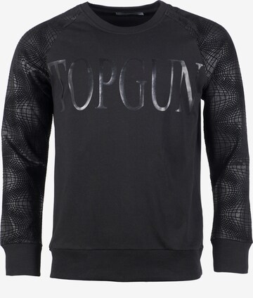 TOP GUN Sweatshirt 'Black Swarn' in Schwarz: predná strana