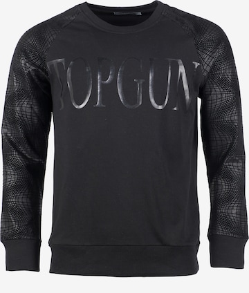 TOP GUN Sweatshirt 'Black Swarn' in Schwarz: predná strana