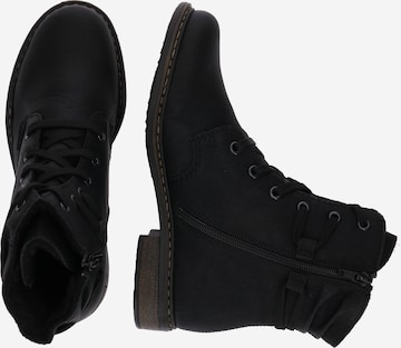 Rieker Lace-Up Ankle Boots in Black