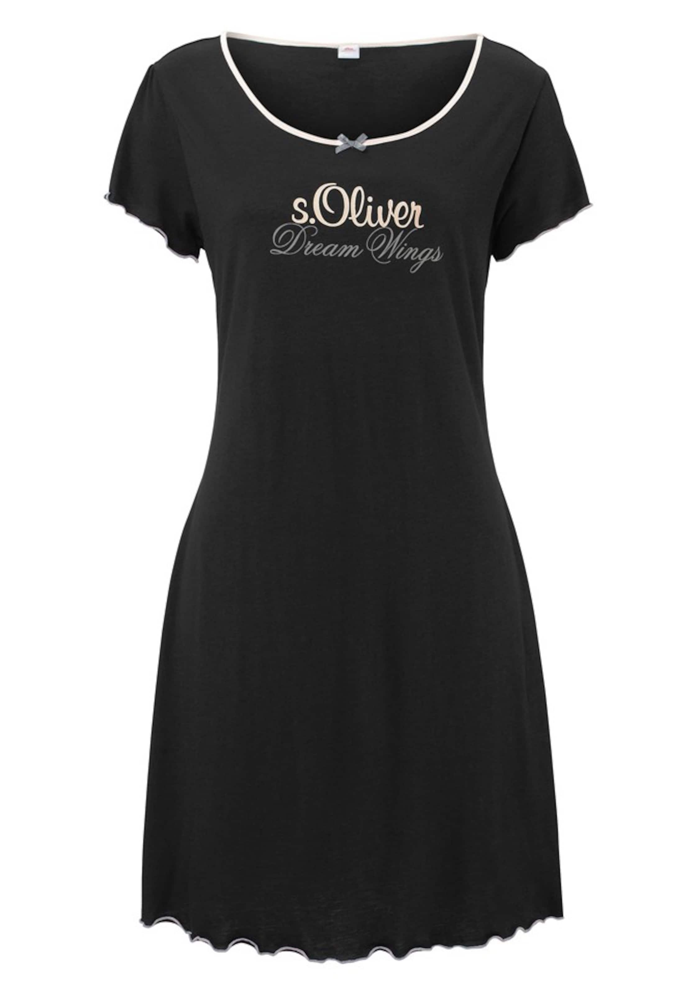 s.Oliver Koszula nocna w kolorze czarny: przód