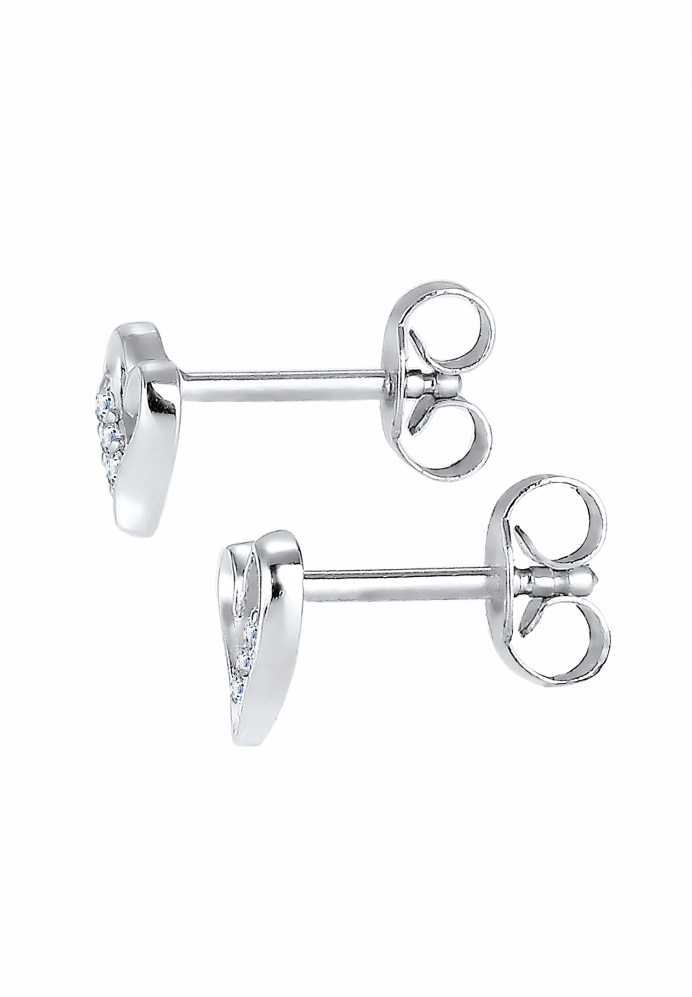 Elli DIAMONDS Ohrringe 'Herz' in Silber