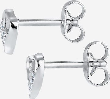 Elli DIAMONDS Earrings 'Herz' in Silver