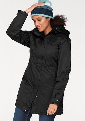 Maier Sports Outdoor Coat in Black: front