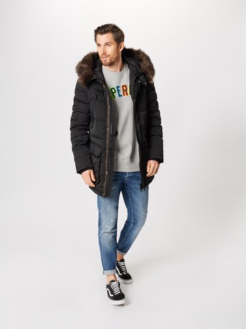 Superdry Sweatshirt 'New House Rules' in Grijs