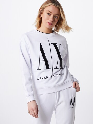 ARMANI EXCHANGE - Sweatshirt '8NYM02' em branco: frente