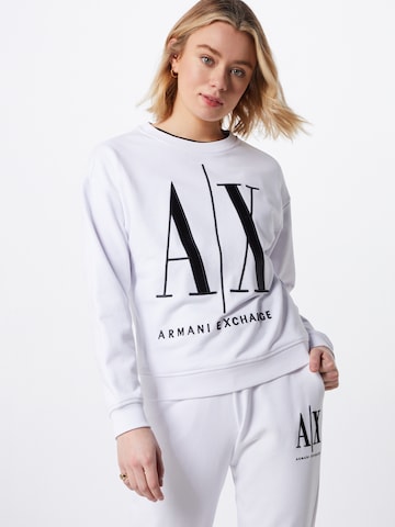 Sweat-shirt '8NYM02' ARMANI EXCHANGE en blanc : devant