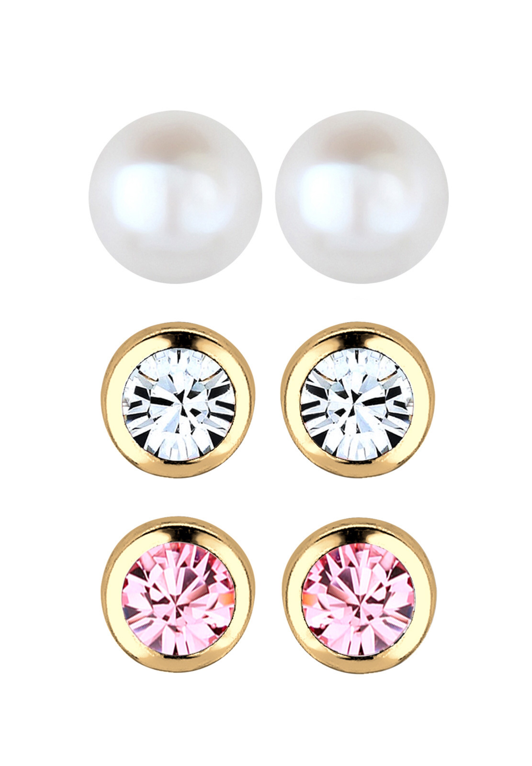 ELLI Ohrringe 'Kugel' in Gold: Vorderseite