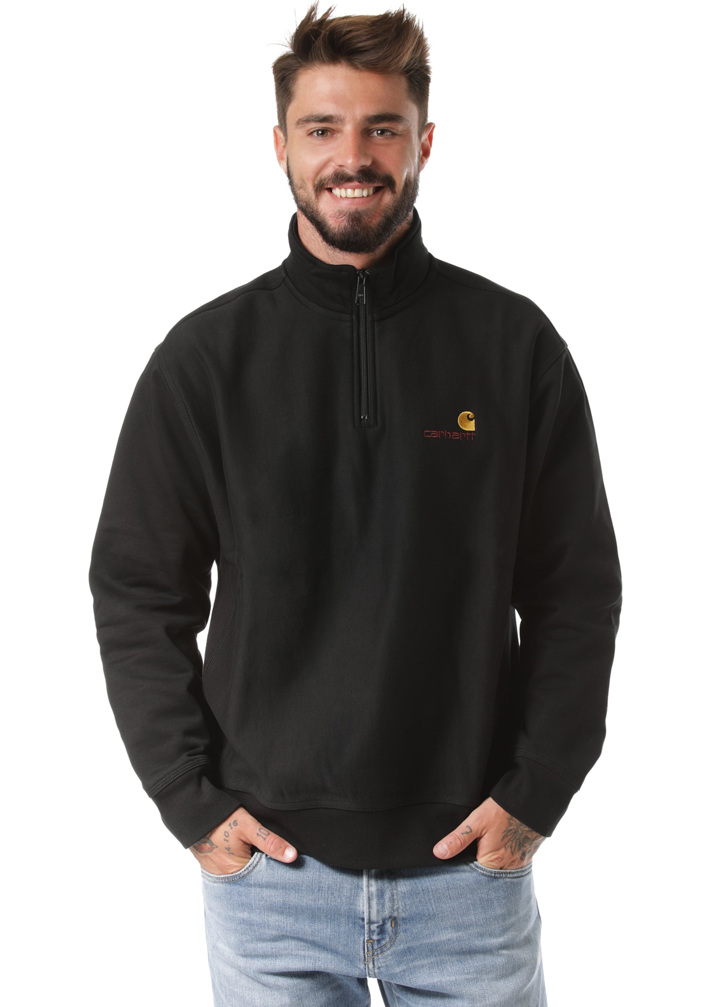 Carhartt WIP Rovný strih Mikina - Čierna: predná strana