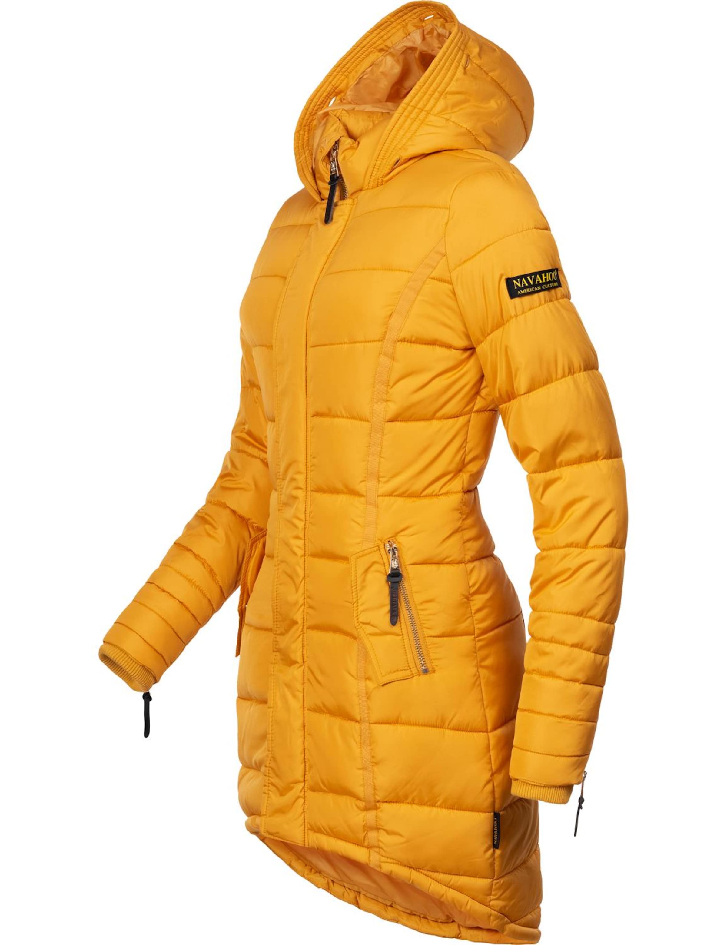 NAVAHOO Winter coat 'Papaya' in Yellow