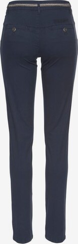 KangaROOS Slimfit Chinohose mit Bindeband in Blau