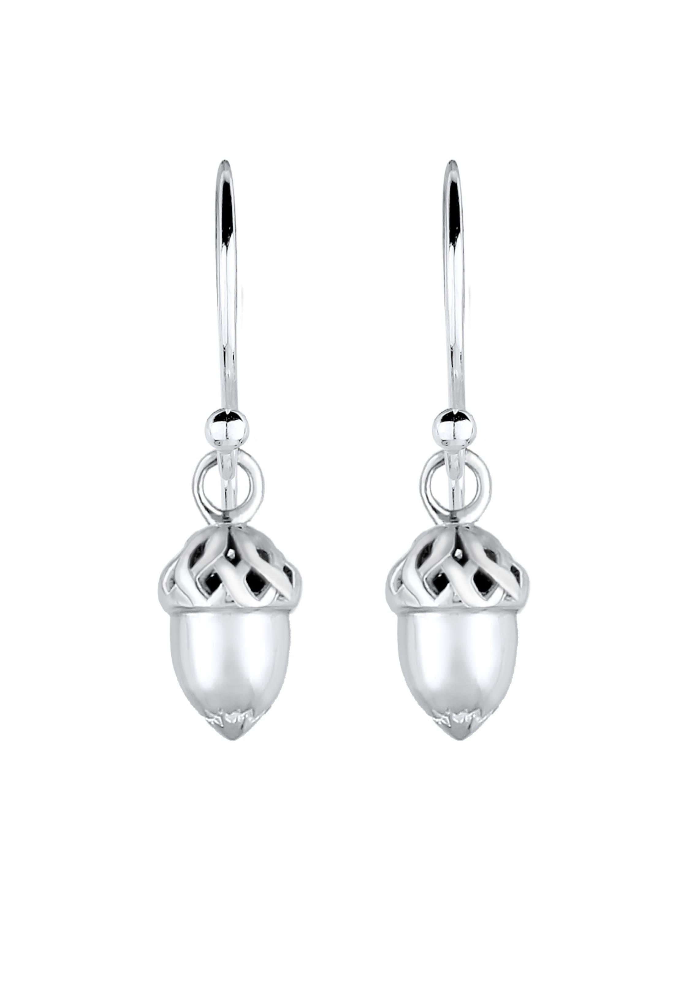 ELLI Oorbellen 'Haselnuss' in Zilver