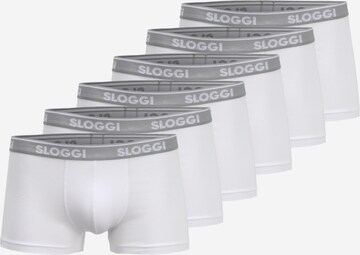 SLOGGI Normální Boxerky 'men GO ABC' – bílá: přední strana