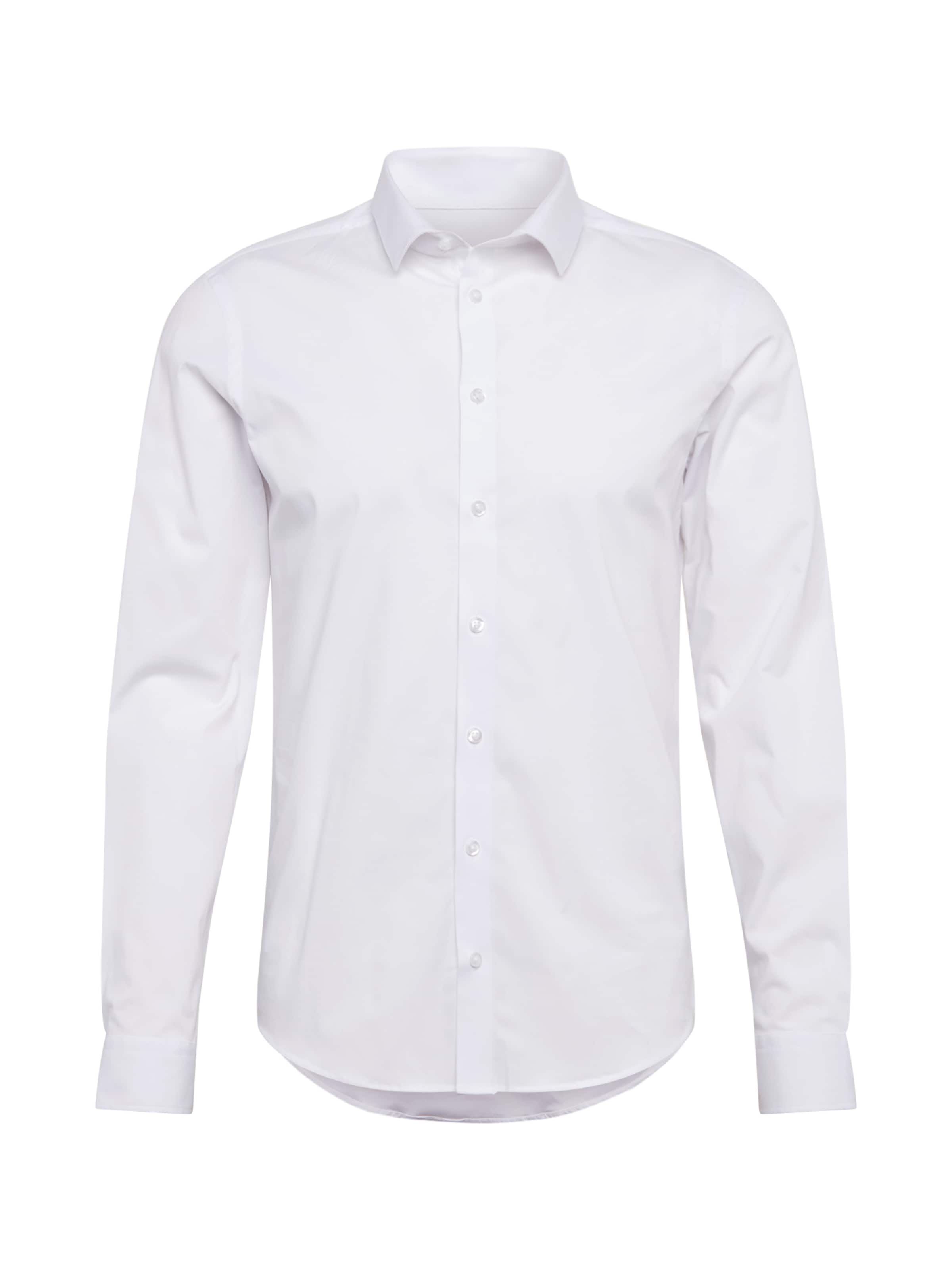 Casual Friday Slim Fit Бизнес риза в бяло: отпред