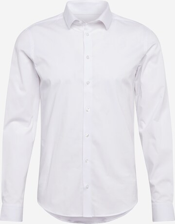 Casual Friday - Ajuste estrecho Camisa de negocios en blanco: frente