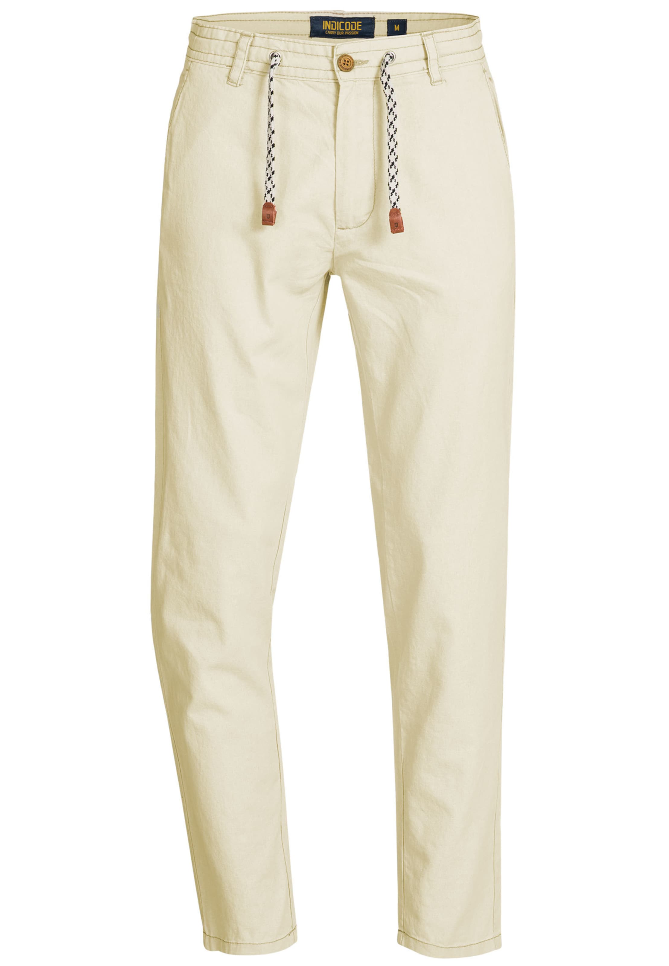 INDICODE JEANS Chino 'Veneto' in Wit: voorkant