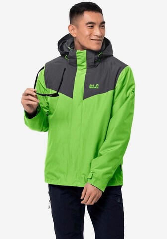 JACK WOLFSKIN Outdoorjacke  'Arland' in Grün: predná strana