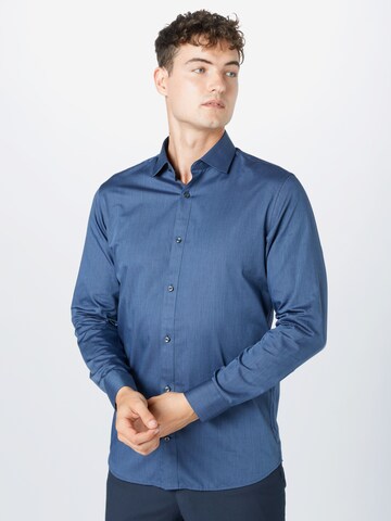 Slim fit Camicia 'Blaroyal' di JACK & JONES in blu: frontale