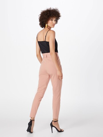 VERO MODA Slim fit Pleat-front trousers 'VMEVA' in Pink: back