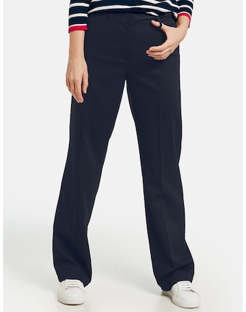 Regular Pantalon à plis GERRY WEBER en bleu : devant