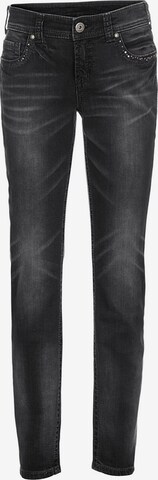 heine Slim fit Jeans in Black: front