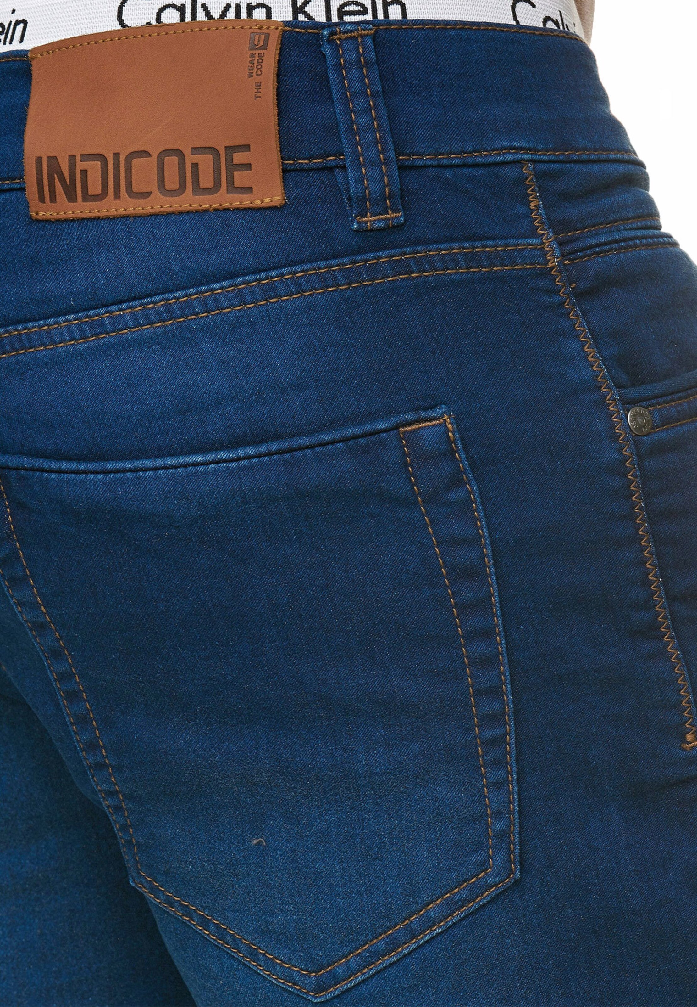 INDICODE JEANS Regular Shorts 'Lonar' in Blau
