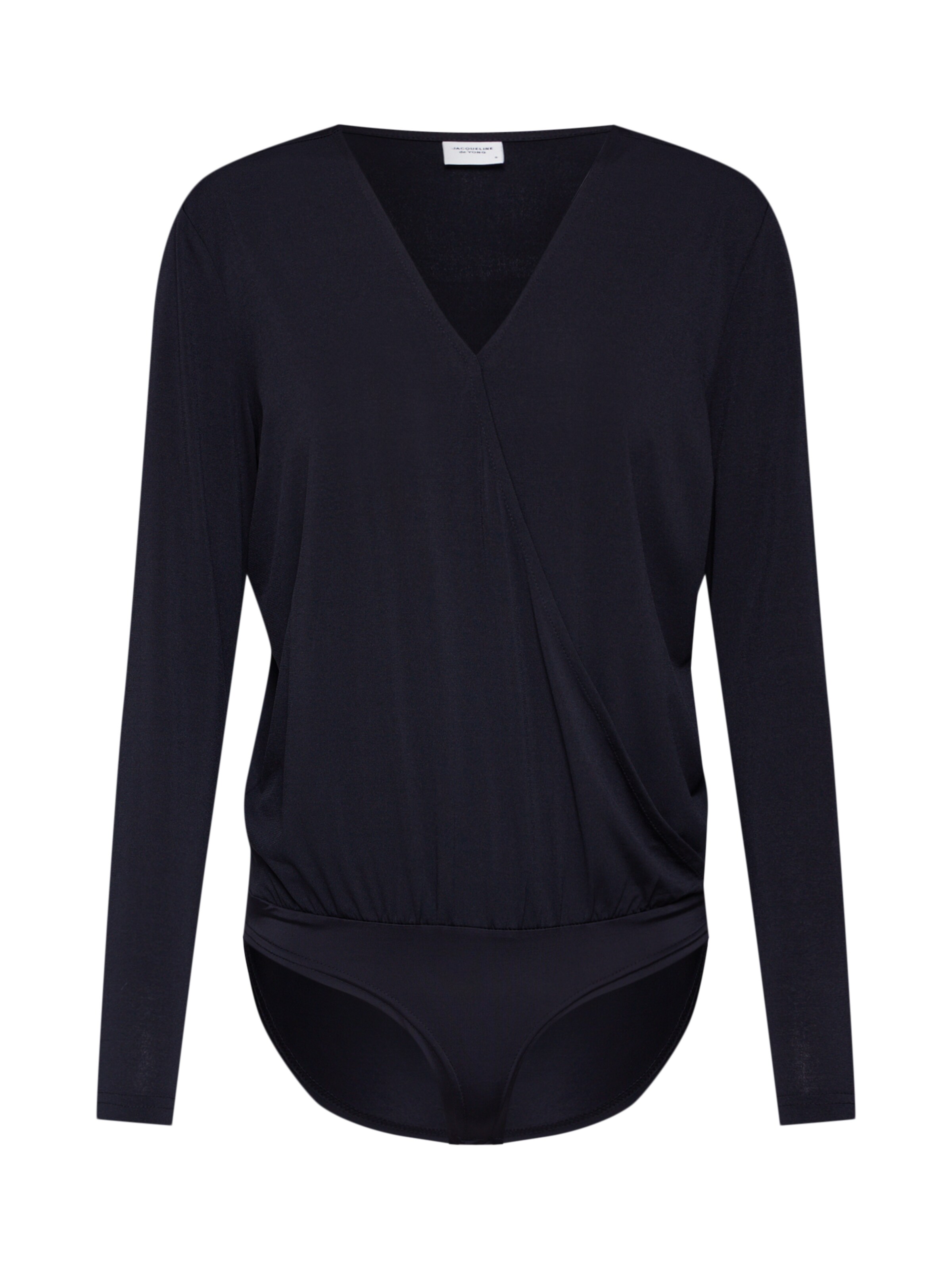 JACQUELINE de YONG - Shirt 'JDYHEART L/S WRAP BODY JRS' in de kleur Zwart