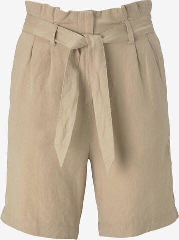 Regular Pantalon à pince TOM TAILOR en beige : devant