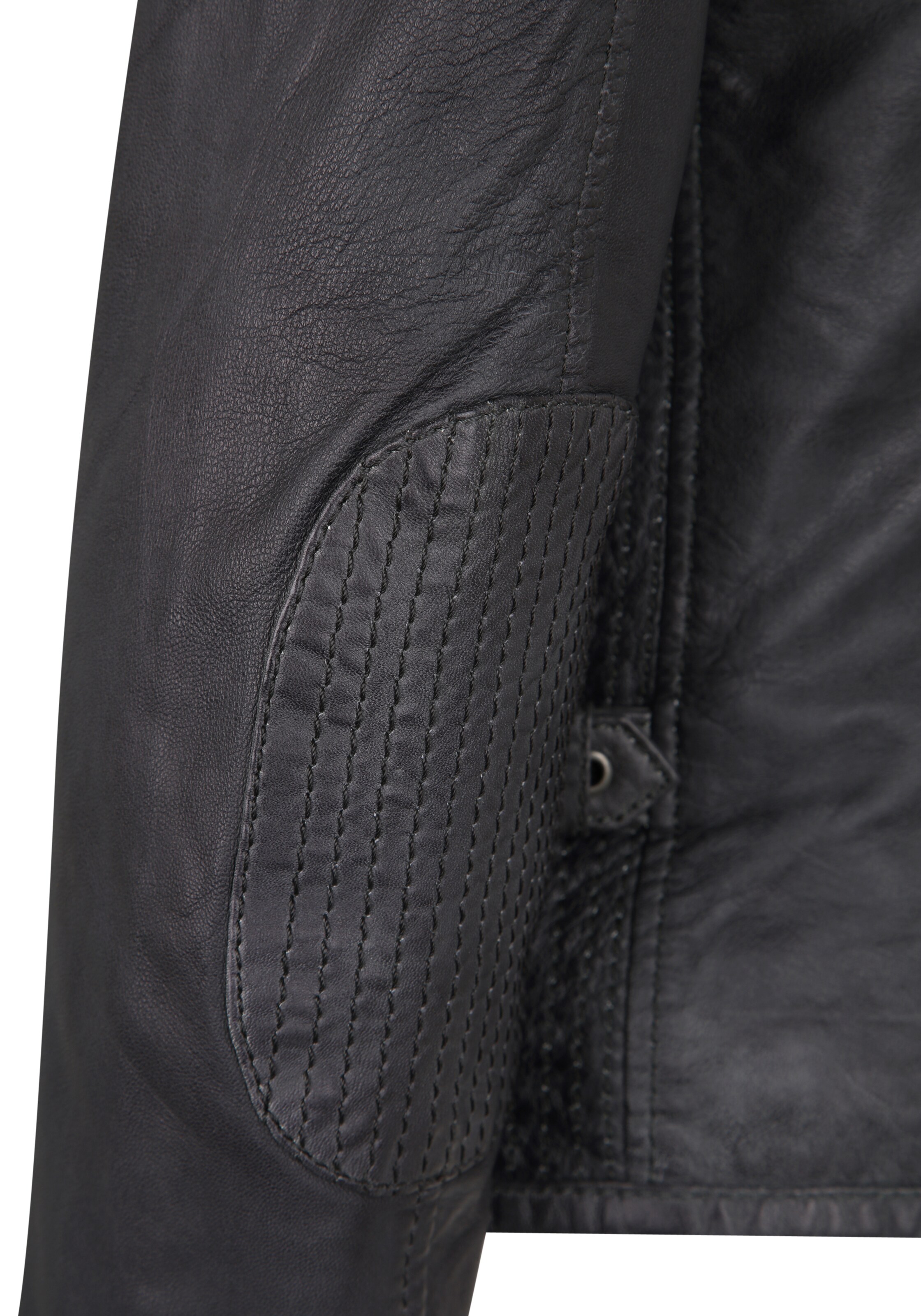 Miracle of Denim Lederjacke in Grau: Vorderseite