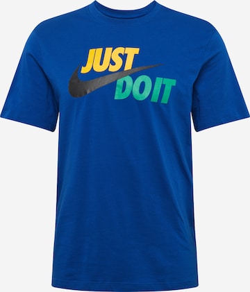 Tricou 'Swoosh' de la Nike Sportswear pe albastru: față