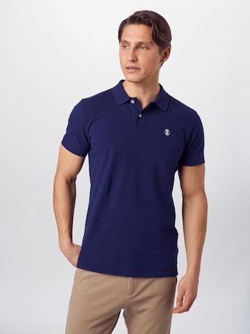 Herrlicher Regular fit Póló 'Score Polo Pique' - kék: elől